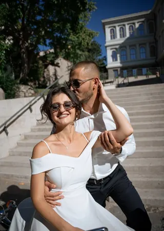 Кадър от сватба